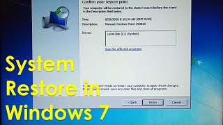 How to do system restore in windows 7 [upl. by Artekal446]