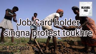 Job card holder singna protest toukhre [upl. by Settle825]