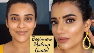 STEP BY STEP MAKEUP TUTORIAL 4 BEGINNERS  EASIEST EYESHADOW LOOK  शुरूआत से फ़ुल मेकअप करना सीखें। [upl. by Aennaej361]