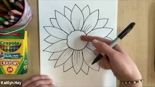 Sunflowers A Guided Drawing Lesson for Kids [upl. by Jannel]