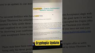 Cryptopia Fake Offer  Cryptopia Latest Update  Cogito Settlement shorts [upl. by Waltner]