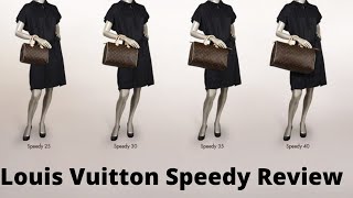 Louis Vuitton Speedy Review and Size ComparisonLV Speedy 30 Handbag [upl. by Eiralc137]