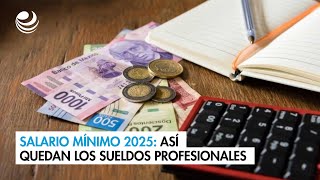 Salario Mínimo 2025 Así quedan los sueldos profesionales [upl. by Watson86]