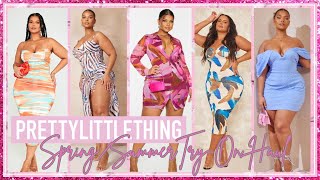 PLT Spring Summer Try On Haul  Plus Size Haul  All Spring Dress Haul 2024  Pretty Little Thing [upl. by Macur]