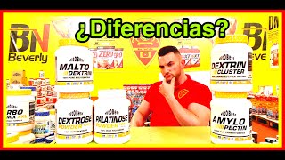 Palatinosa Fructosa maltodextrina ciclodextrina amilopectina y dextrosa ¿que diferencias hay [upl. by Helbonnah]