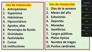 USO DE LAS MAYÚSCULAS PARTE 1 [upl. by Aryahay579]