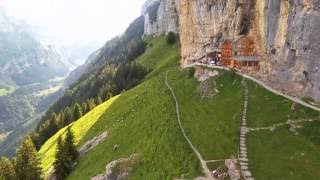 Ebenalp  Appenzeller Alps  Aescher Berggasthaus  Drone Places to see in Switzerland  1 [upl. by Llewen445]