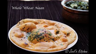 Whole Wheat Naan on Tawa without Yeast No maida No tandoor No Oven No yeast Naan Recipe [upl. by Uttica]