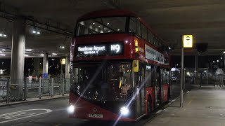 HALLOWEEN SPECIAL FRV Route N9 Metroline Aldwych to Heathrow Airport Terminal 5 NBFL LT747 LTZ1747 [upl. by Wamsley]