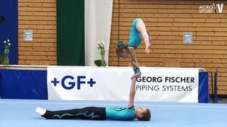 Acro Cup Albershausen 2013 Mixed Pair Balance Youth Germany  Blintsov Sinkov [upl. by Carthy]