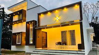 40lakhs1830sqftBeautiful home with elegant interiorcinema theatrehome tour Malayalam [upl. by Galligan391]