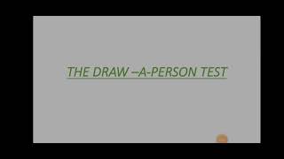 DRAW A PERSON TEST [upl. by Ilahsiav]