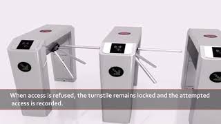 Access Control Tripod Turnstile System [upl. by Aratahs]