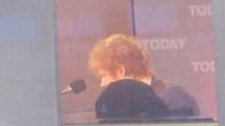 Singer Ed Sheeran yawning at Today Show in New York City [upl. by Llerrud]