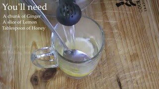 Super Foods Soothing Hot Lemon Ginger and Honey Drink Recipe [upl. by Anavi]