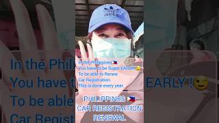 LTO CAR REGISTRATION RENEWAL PHILIPPINES shorts life philippines adayinmylife [upl. by Wester]