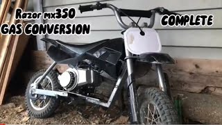 Razor mx350 Gas Conversion 49cc 2 stroke [upl. by Ian]