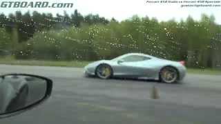 Ferrari 458 Speciale vs Ferrari 458 Italia in 4k Ultra HD [upl. by Magdaia309]