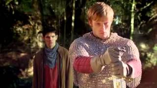 Merlin  Arthur pulls Excalibur from the stone 4x13 [upl. by Eras]