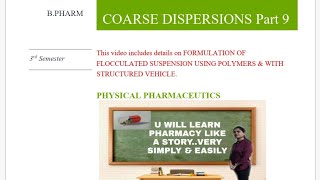 FLOCCULATED SUSPENSION USING POLYMERS amp WITH STRUCTURED VEHICLE [upl. by Whitnell]