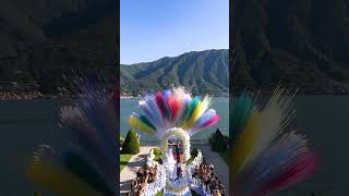 Spectacular Daytime Wedding Fireworks at legendary Villa Balbiano on Lake Como [upl. by Nyasuh]