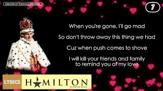 7 Hamilton  Youll Be Back VIDEO LYRICS [upl. by Gabriello]