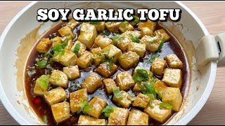 SOY GARLIC TOFU  HUNGRY MOM COOKING [upl. by Adnah455]