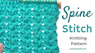 Spine Stitch Knitting Pattern  Rib Knitting Patterns  Column Knit Sittch [upl. by Cho170]