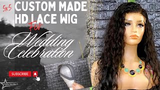 HOWTOI MAKE a 5x5 WIG FOR A WEDDING👰🏾‍♂️ WATCH ME HAND MAKE HIGH QUALITY HAIR CUSTOM UNIT [upl. by Anastos4]