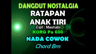 RATAPAN ANAK TIRI  Iis Dahlia  KARAOKE Nada Pria  B DO [upl. by Amato]