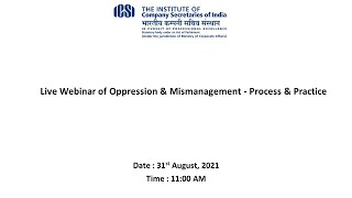 Live Webinar on Oppression amp Mismanagement  Process amp Practice [upl. by Gannie]