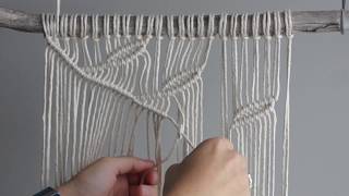 DIY Macrame Tutorial Macrame Wall Hanging Leaf Pattern [upl. by Jaan558]