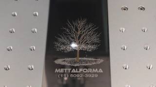 Gravação a Laser em Metal Árvore  Mettalforma [upl. by Akirea]