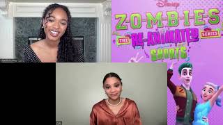 EXCLUSIVE Chandler Kinney amp Kylee Russell Talk Disneys ZOMBIES The ReAnimated Series [upl. by Godwin]