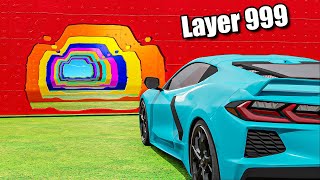 Cars vs 1000 Layers in GTA 5 [upl. by Aelam]