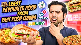 Eating Least Favorite Food Items From Popular Fast Food Chains  cravingsandcaloriesvlogs [upl. by Brentt]