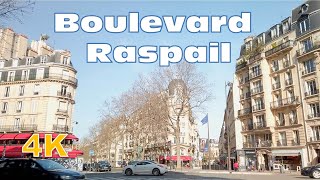 Sunny day Walking in Paris Boulevard Raspail [upl. by Ammamaria]