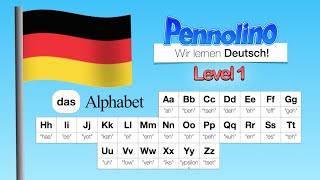 Pennolino DEUTSCH lernen Aussprache Pronunciation  Das Alphabet  ABC bis Z Learn GERMAN [upl. by Helprin]