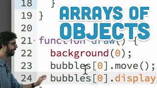 73 Arrays of Objects  p5js Tutorial [upl. by Tavie]