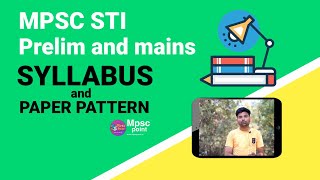 MPSC STI prelims and mains syllabus with pdf  MPSC state tax inspector [upl. by Katti250]