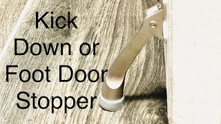 Install Kick Down or Foot Door Stopper DoorStopper DIY Savemoney Everbilt kickdowndoorstopper [upl. by Annoval]