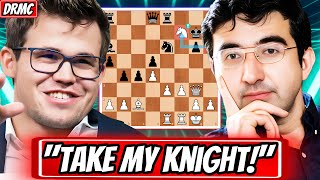 Magnus Carlsen SHOCKS Vladimir Kramnik w QUEENS GAMBIT Masterclass Magnus  GOAT  No Cheating [upl. by Baillie]