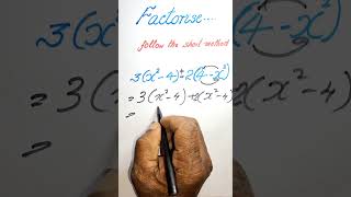 Factorising  Example 04 maths mathematics shorts [upl. by Kurzawa]