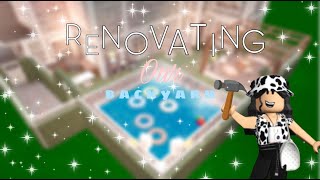 RENOVATING OUR BACKYARD Roblox Bloxburg Speedbuild [upl. by Crean]