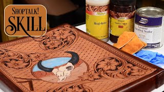 How to apply an antique finish to your leather craft project [upl. by Anyaled]