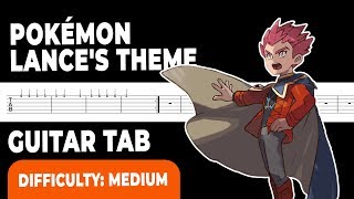 Pokémon Battle Theme Guitar Tabs Lances theme  Tutorial [upl. by Omik418]