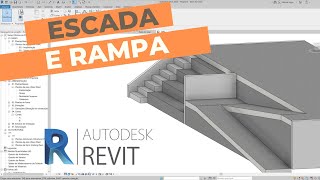 Escada e Rampa no REVIT  Como fazer escada no REVIT [upl. by Osbourne453]