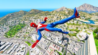 GTA 5 Spiderman Epic Jumps CompilationGTA V Fails Funny Moments [upl. by Grani]