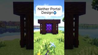 Nether Portal Design🌀 minecraft shorts [upl. by Valli]