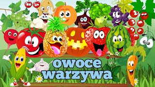 Owoce i warzywa dla dzieci  Poznajemy zdrowe owoce i warzywa [upl. by Jaala]